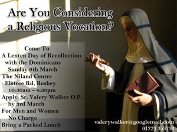 Lenten Vocations Day for Men and Women