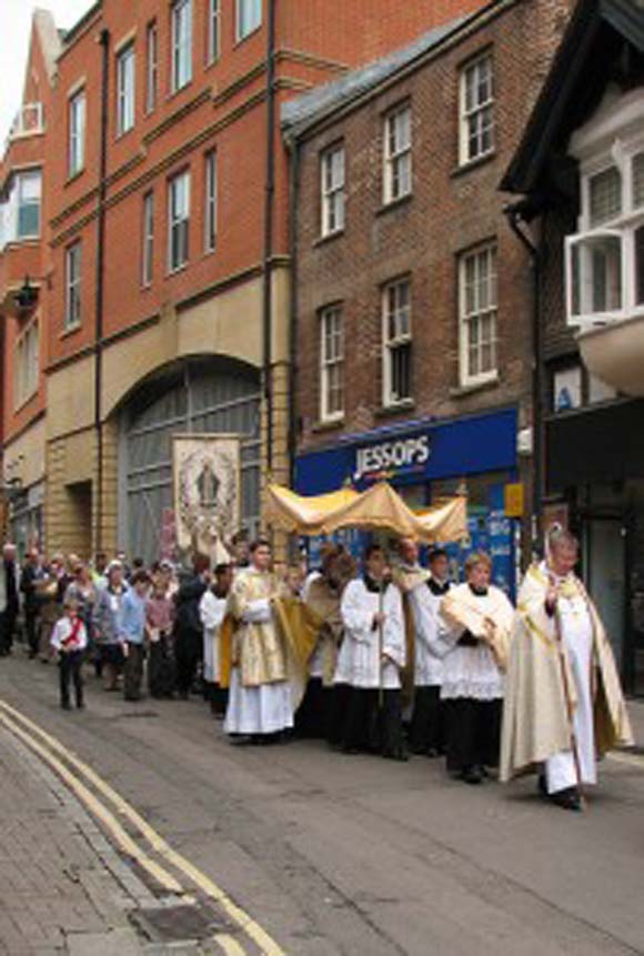 Bishop Kenney leading the Procession