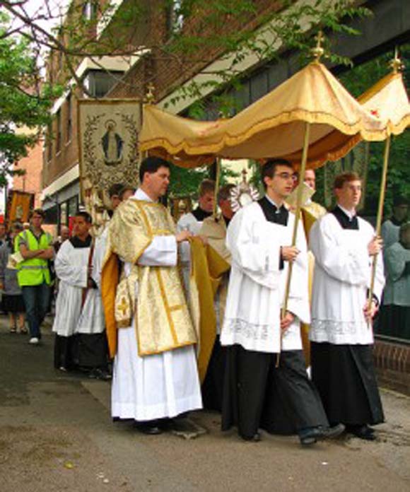 Blessed Sacrament in Procession