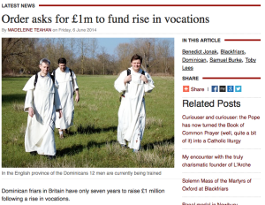 Could you sponsor the Friars to help train new priests?