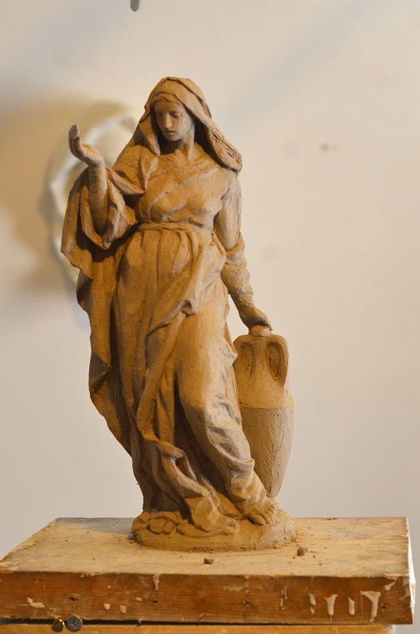 Sculpting Our Lady of Cana