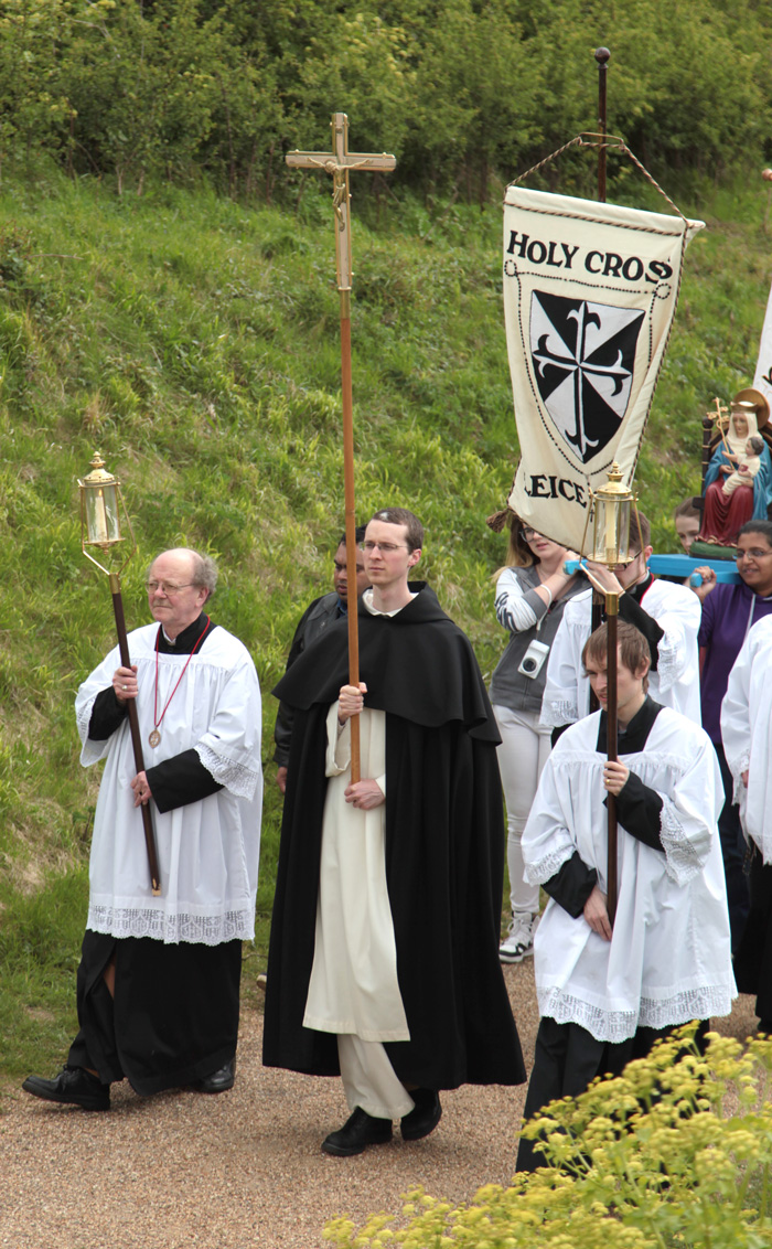 Holy mile procession close shot