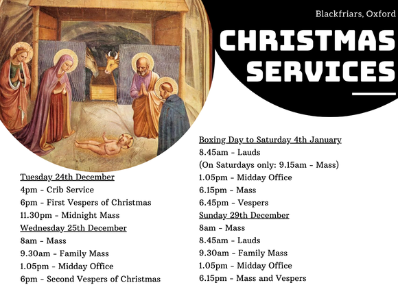 Christmas Services at Blackfriars Oxford